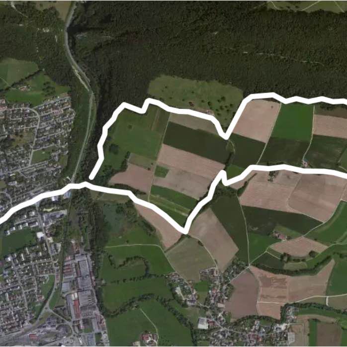 Le quiet walking route map in Courroux