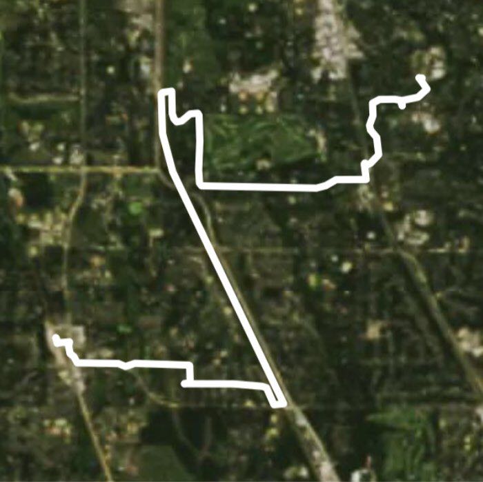 Milwaukee north to lake forest college walking route map in Lake Forest