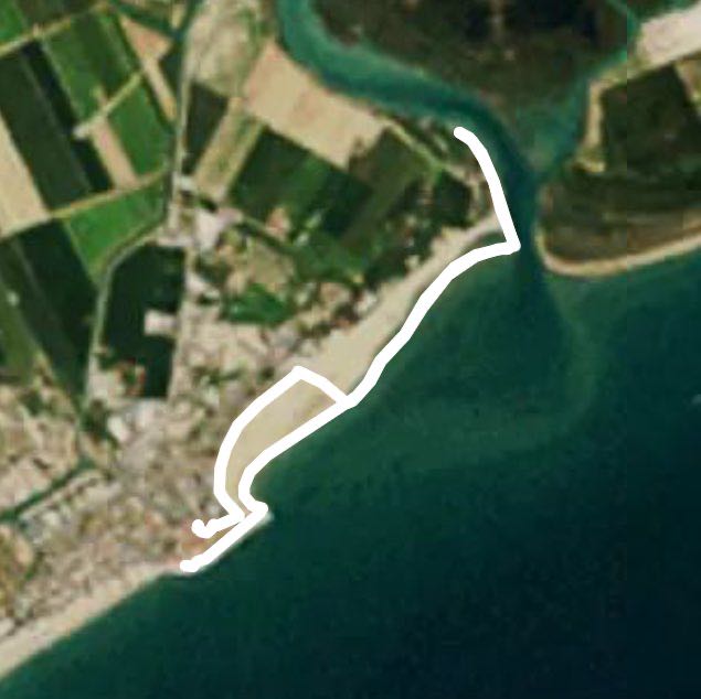 Caorle Adriatic coast walking route map in Caorle