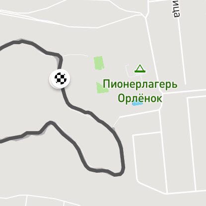 Ski-roller track walking route map in Gubkin