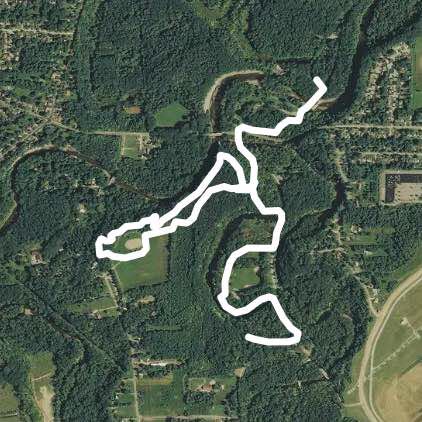 Rocky river reservation Park walking route map in Cleveland