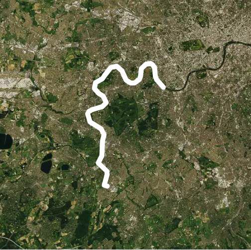Posh Thames walking route map in Chessington