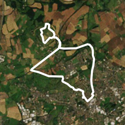 Silver hill walking route map in Sutton-in-Ashfield
