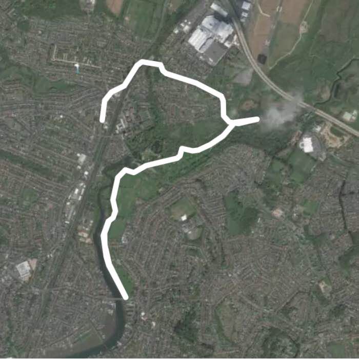 5 k Run Trail Swaythling, Southampton, England Pacer