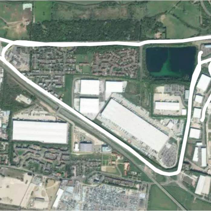 West Thurrock premier in West walking route map in Grays