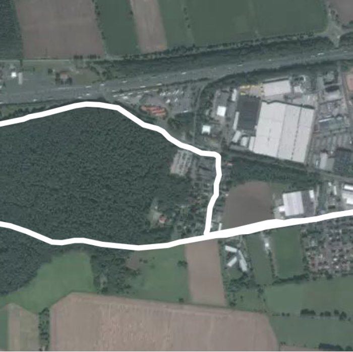 At the blue lake walking route map in Garbsen