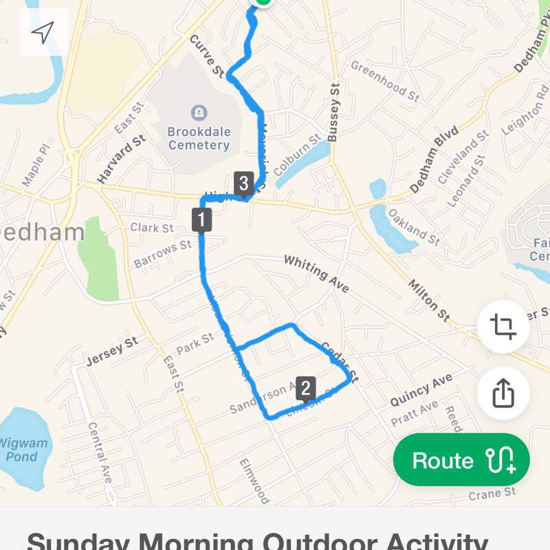 Amazing walk Trail West Roxbury, Massachusetts, USA Pacer