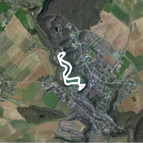 Briey body of water walking route map in Val de Briey