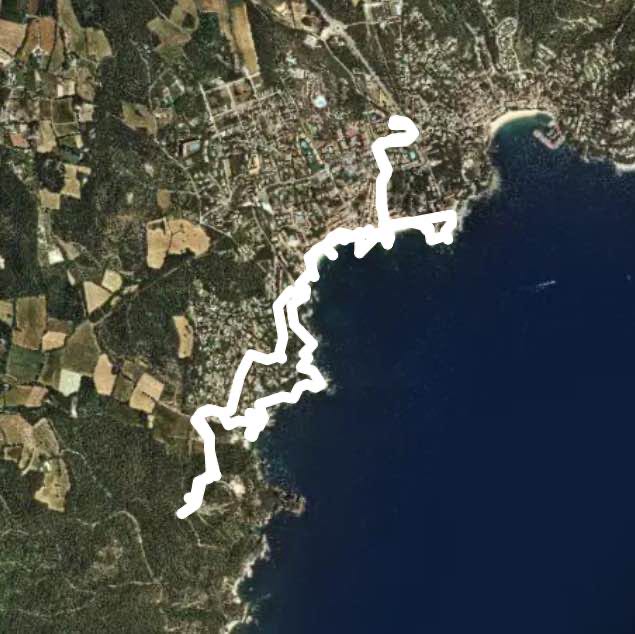 Calella walking route map in Llafranc