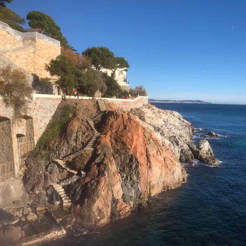 By St Feliu De Guixcol walking route map in Calonge