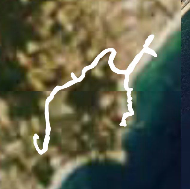 Colonge walking route map in Calonge