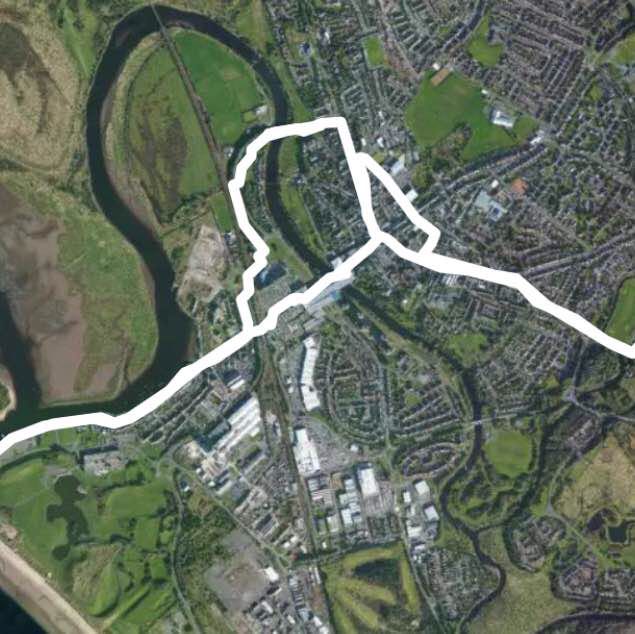 Alex 3 walking route map in Dreghorn