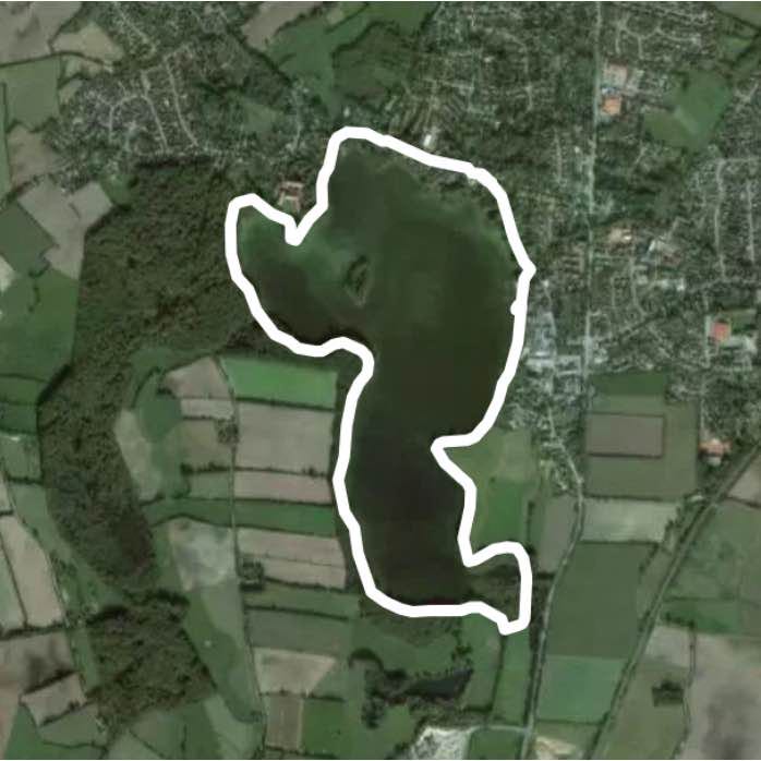 Bordesholmer See walking route map in Bordesholm