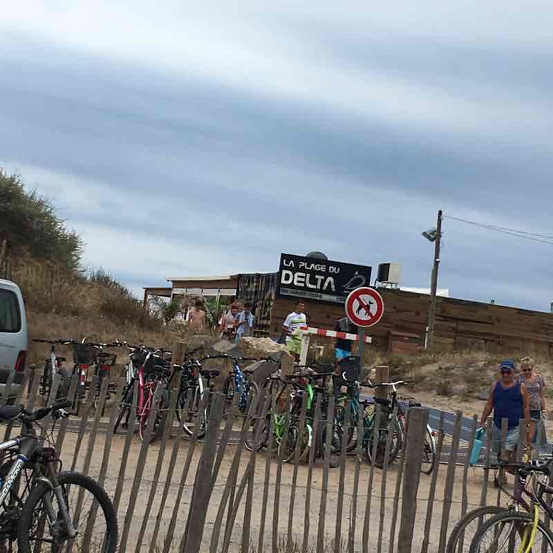 Portiragnes Beach at vias Plage walking route map in Vias