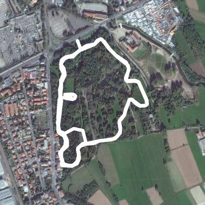 Park castle Legnano walking route map in San Vittore Olona