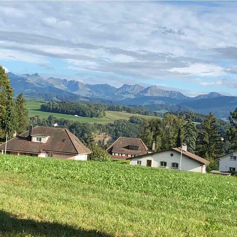 Promenade du Guintzet walking route map in Fribourg