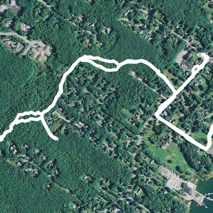 Falmouth forest preservation walking route map in Falmouth