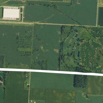 Lockbourne Levy and Golf Couse Area walking route map in Ashville