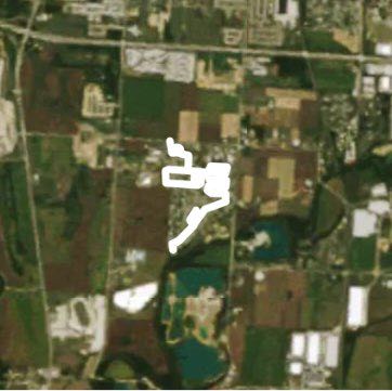 Hamilton Meadows and Park walking route map in Obetz