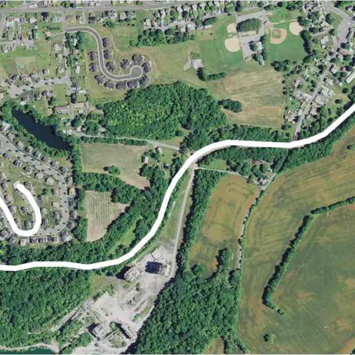 Ironton Rail trail walking route map in Coplay