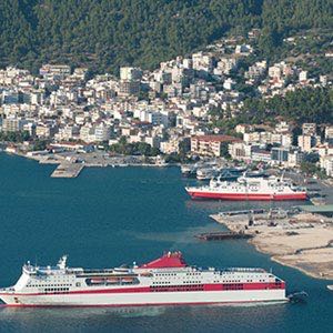 Igoumenitsa Harbor walking route map in Igoumenitsa