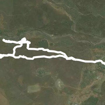 Cathedral Peak hotel-Jarred Dam and beyond walking route map in Mfifiyela