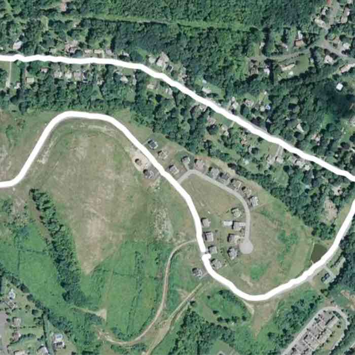 Stratford Farms Circle walking route map in Pleasant Valley