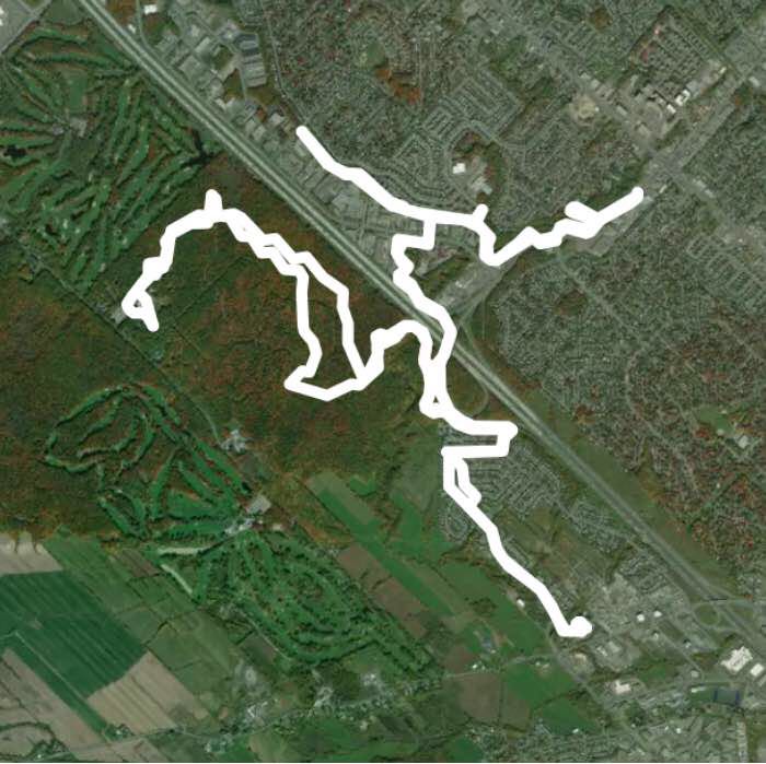 Green Domain Park walking route map in Sainte-Thérèse