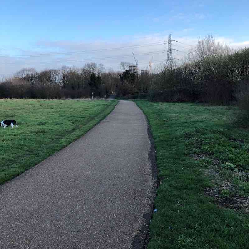 Walthamstow Marshes Walk Trail Lea Bridge, London, England Pacer
