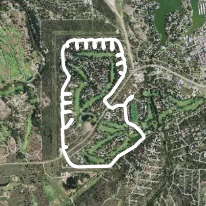 Deluxe cul de sac walking route map in Horseshoe Bay