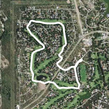 Front Nine short trail walking route map in Horseshoe Bay