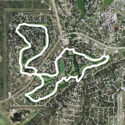 Monday Golf Course Walk walking route map in Horseshoe Bay