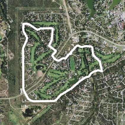 Perimeter Low Water walking route map in Horseshoe Bay