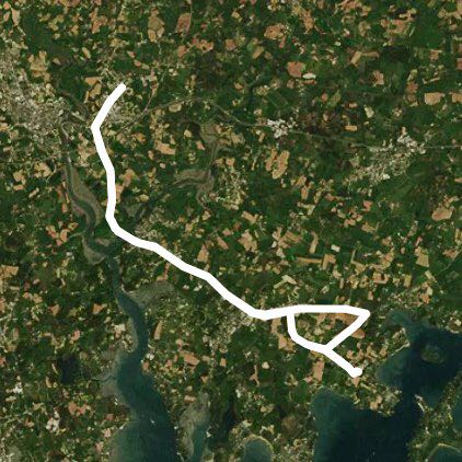 Port Blanc Gulf of Morbihan walking route map in Baden