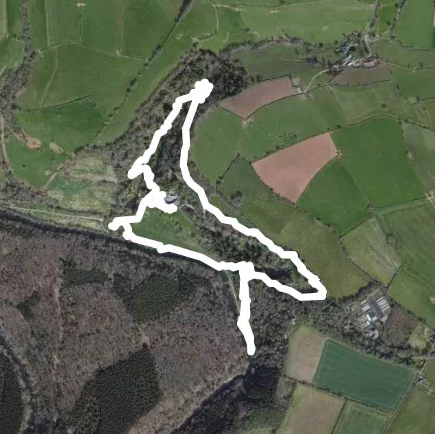 Endsleigh House Hotel walking route map in Milton Abbot