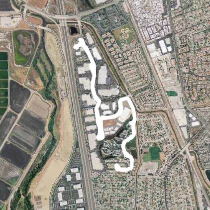 Starbucks, with Cadillac Court. Avavtec 4 times walking route map in Milpitas