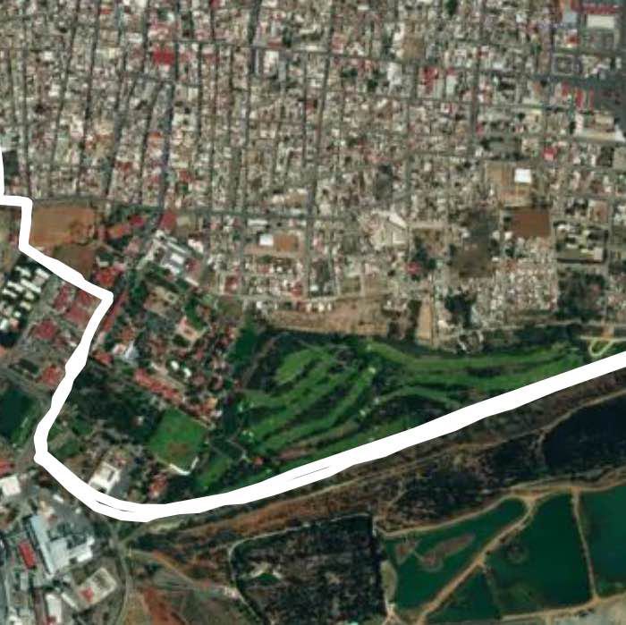 The miner walking route map in Fresnillo