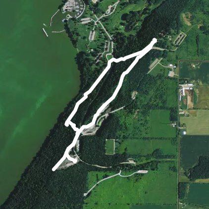 High Cliff Lime Kiln Trail walking route map in Hilbert