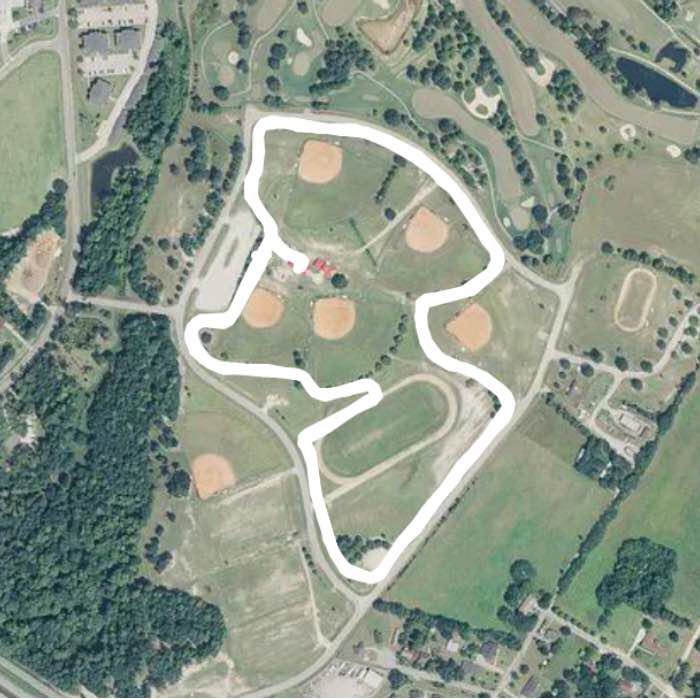 Dillion park walking route map in Sumter