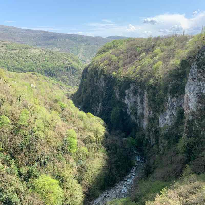 Okace Canyon walking route map in Zeda Gordi