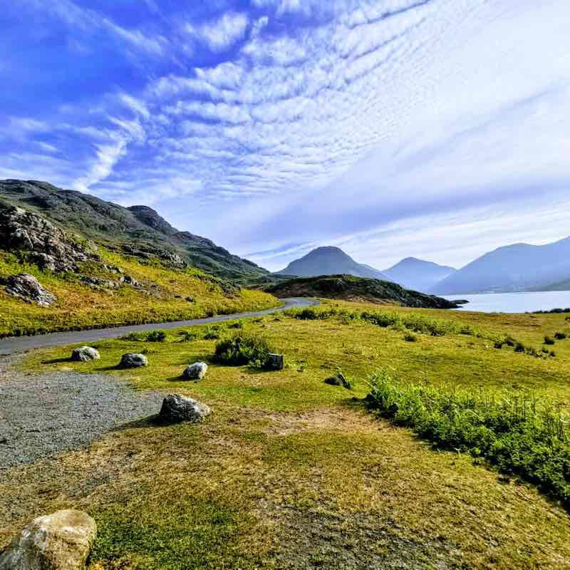 Scafell Pike walking route map in Wasdale Head