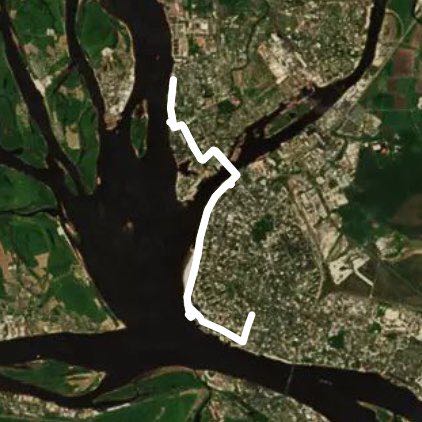 Promenade walking route map in Arkhangel'sk