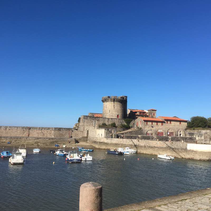 Bay of saint jean de luz walking route map in Ciboure
