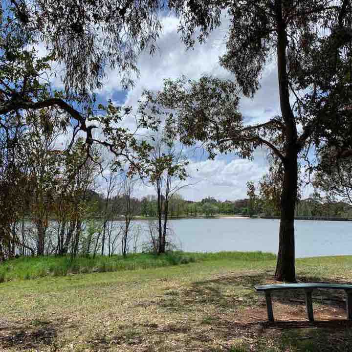 Lake Canobolas walking route map in Nashdale