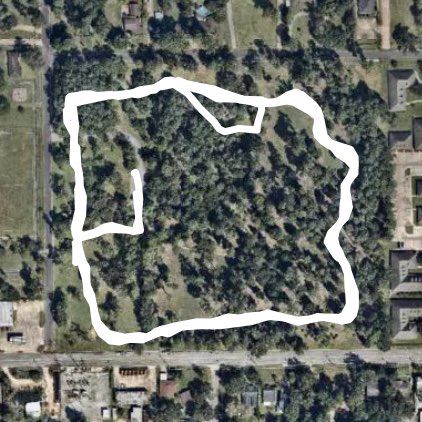 Wuthering Park walking route map in Beaumont