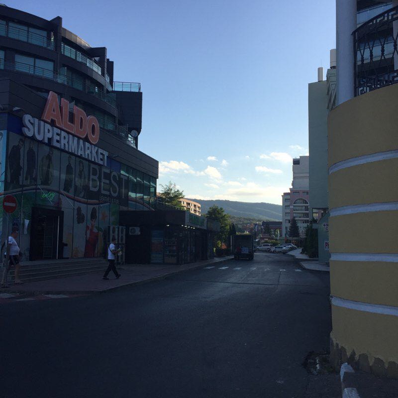 Sunny Beach  walking route map in Nessebar