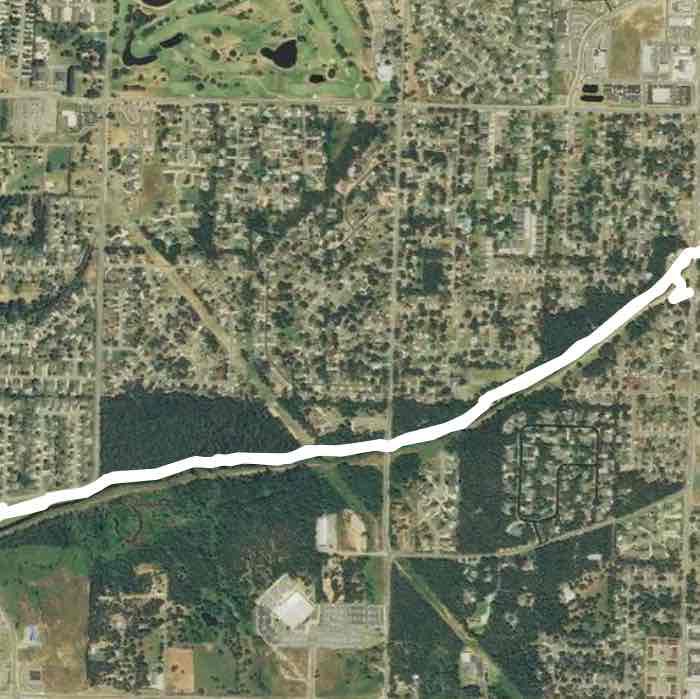 Kinley  walking route map in Conway