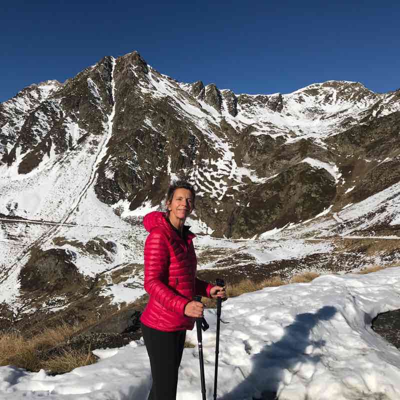 Pyrenean footpath walking route map in Barèges