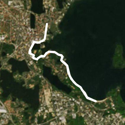 Castle Garden Zippendorf walking route map in Schwerin