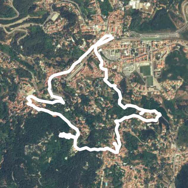 Dominguwiro ride walking route map in Algueirão-Mem Martins